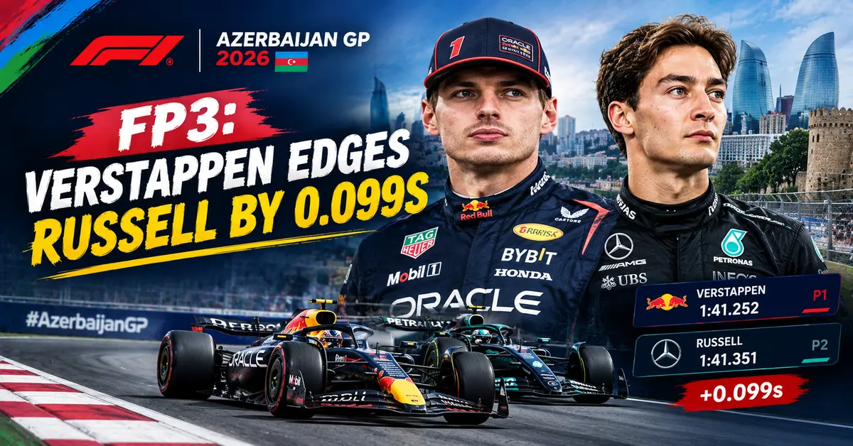 Azerbaijan GP 2026 FP3: Verstappen Edges Russell by 0.099s