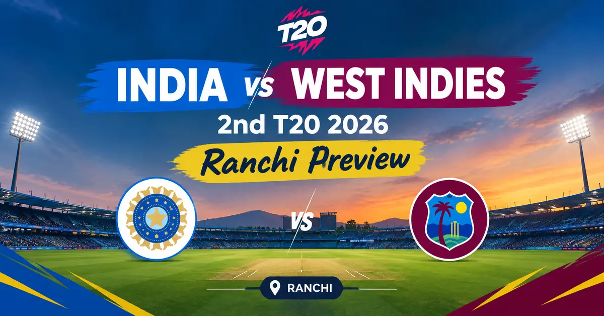 India vs West Indies 2nd T20 2026: Can the Visitors Reset in Ranchi?