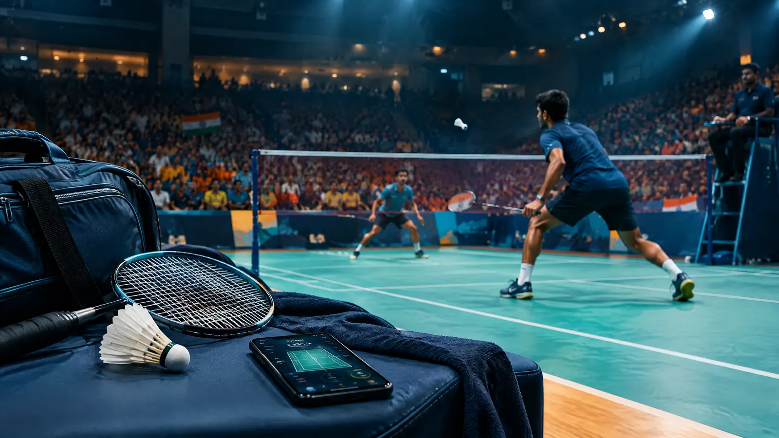 Stay Engaged with Elite Badminton Action visual