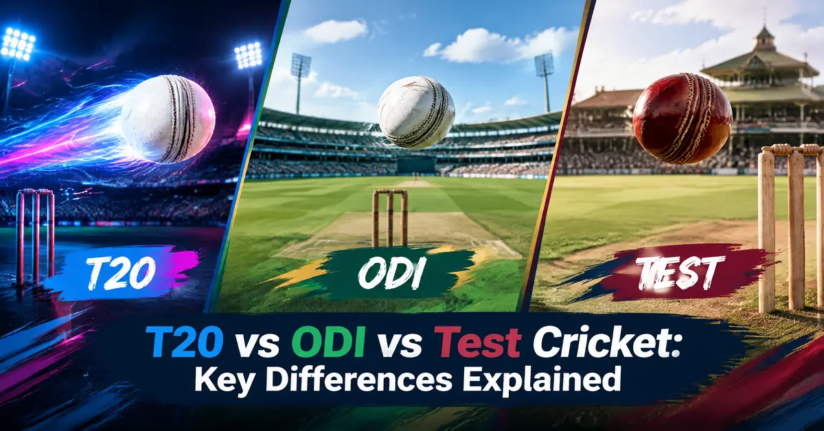 T20 vs ODI vs Test: What’s the Difference in Cricket Formats?